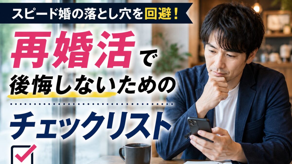 スピード婚の落とし穴を回避！再婚活で後悔しないためのチェックリスト