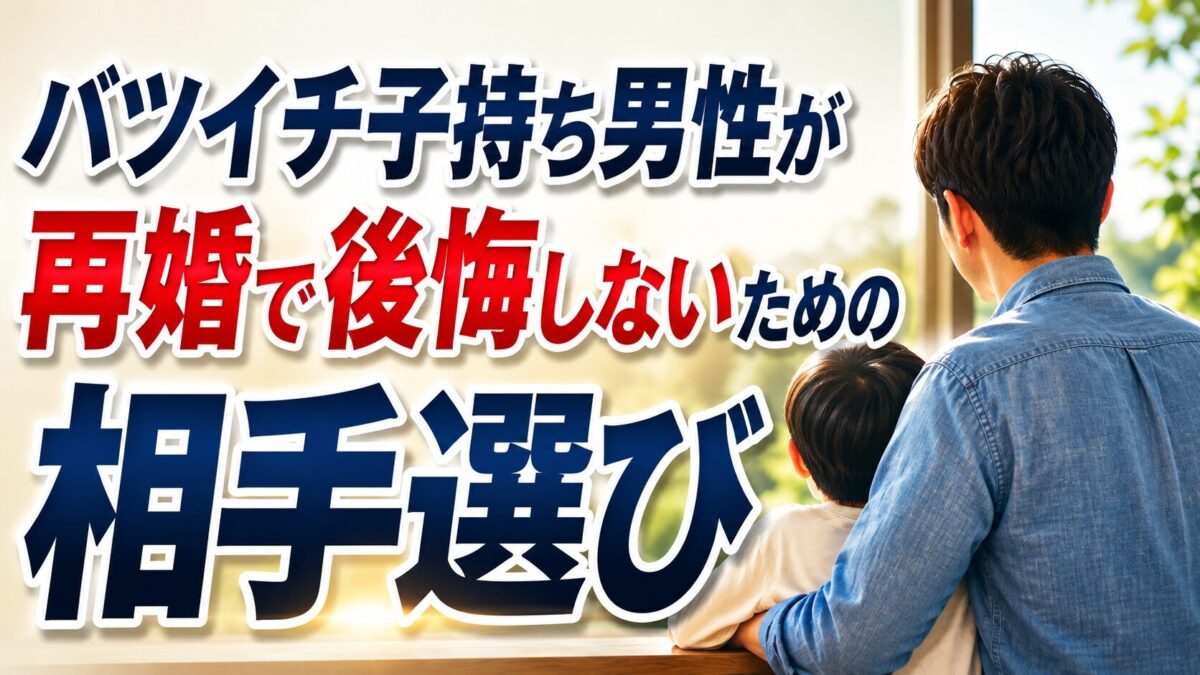 バツイチ子持ち男性が再婚で後悔しないための相手選び