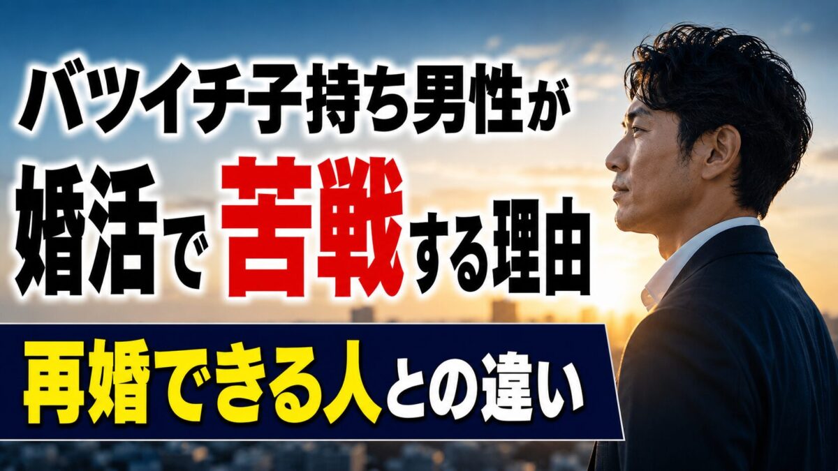バツイチ子持ち男性が婚活で苦戦する理由｜再婚できる人との違い