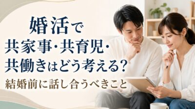 婚活で共家事・共育児・共働きはどう考える？結婚前に話し合うべきこと